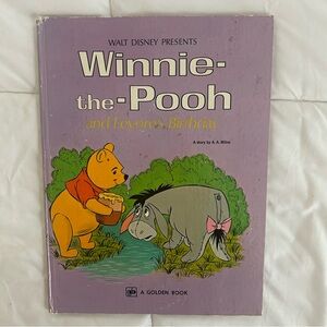 Walt Disney Winnie the Pooh and Eeyore's Birthday Giant Golden Book Vintage 1972